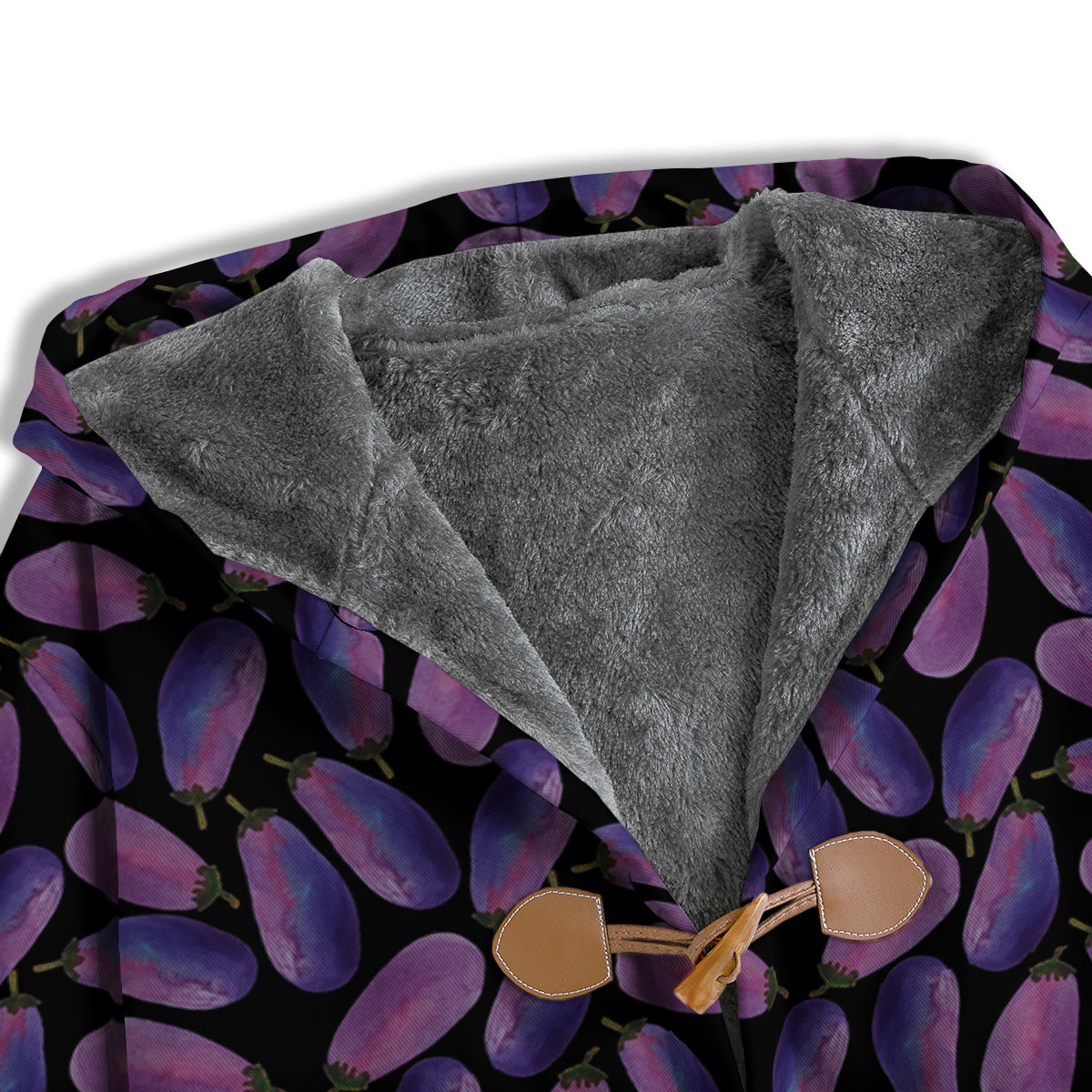 Eggplant Watercolor Print Pattern Men's Windbreaker Jacket-grizzshop