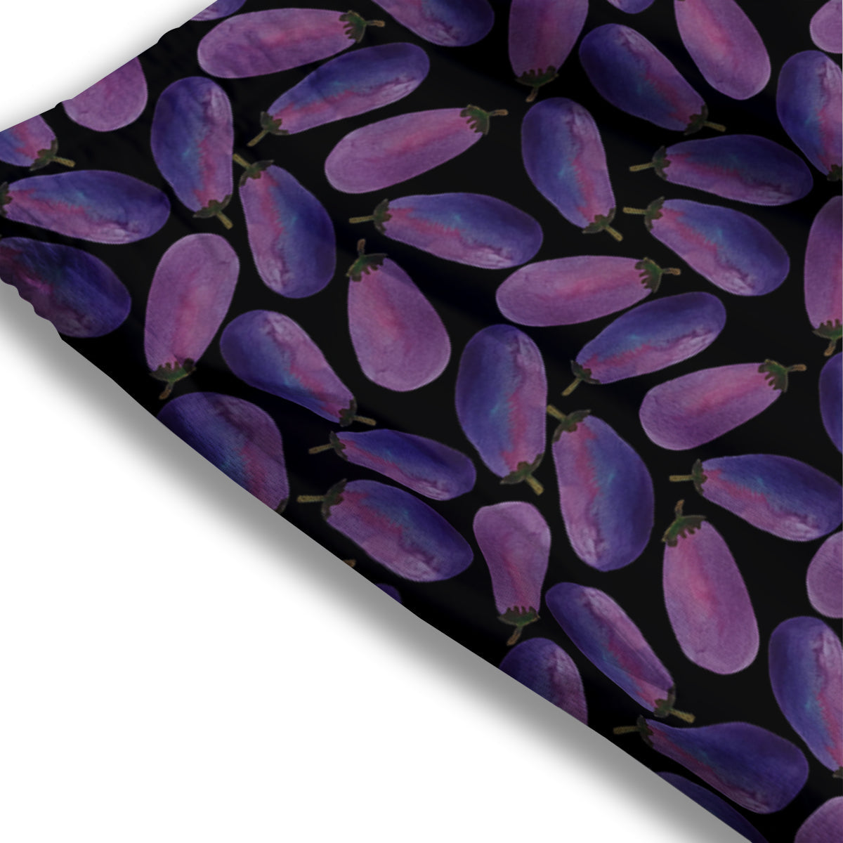 Eggplant Watercolor Print Pattern Mesh Shorts