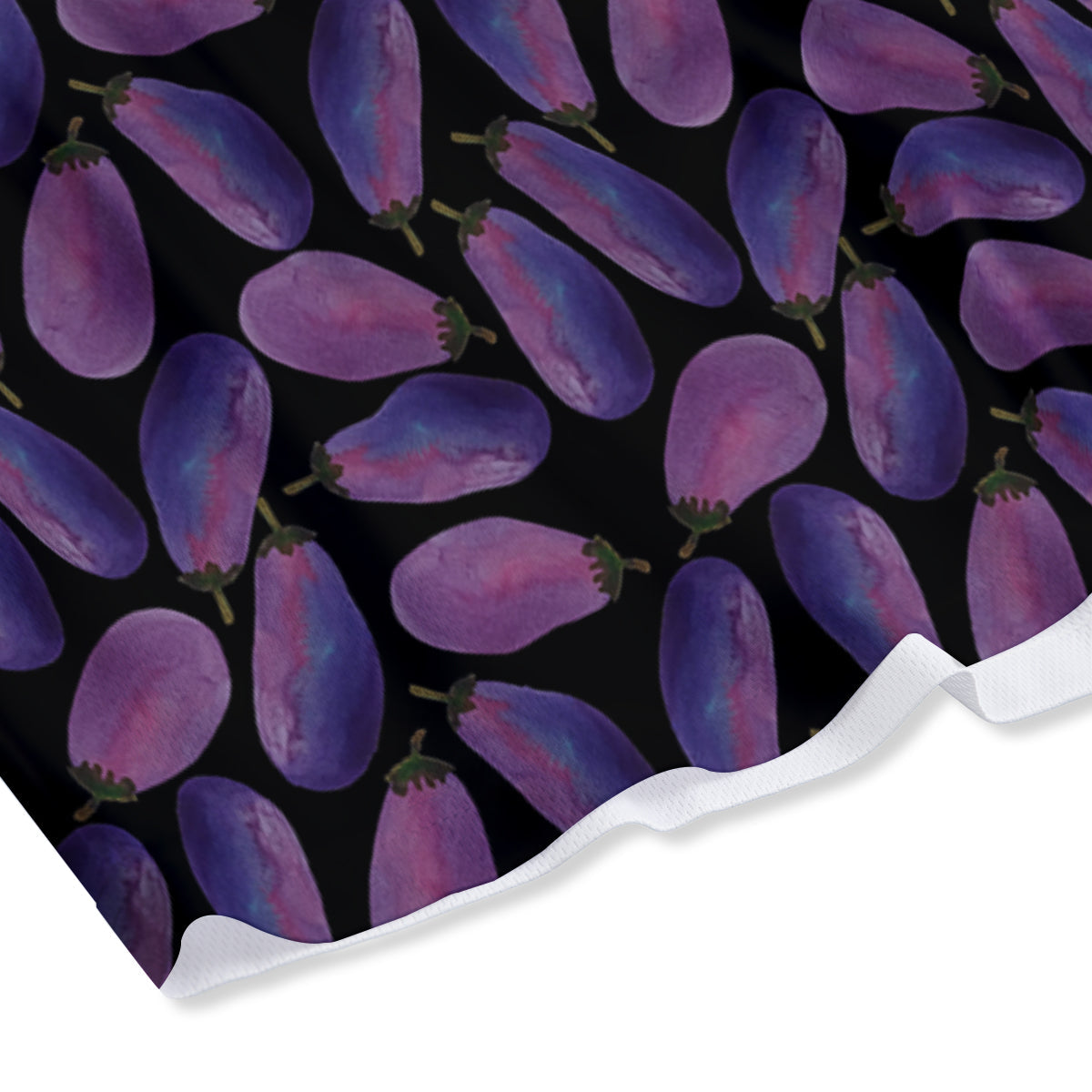 Eggplant Watercolor Print Pattern Mesh Shorts