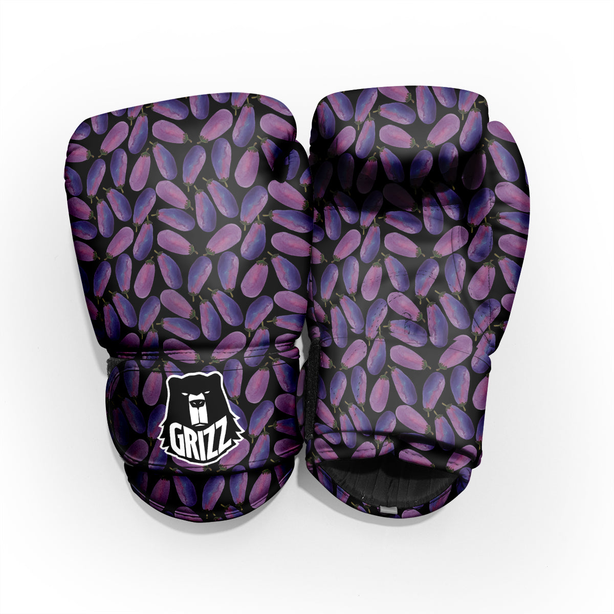 Eggplant Watercolor Print Pattern Pro Boxing Glove
