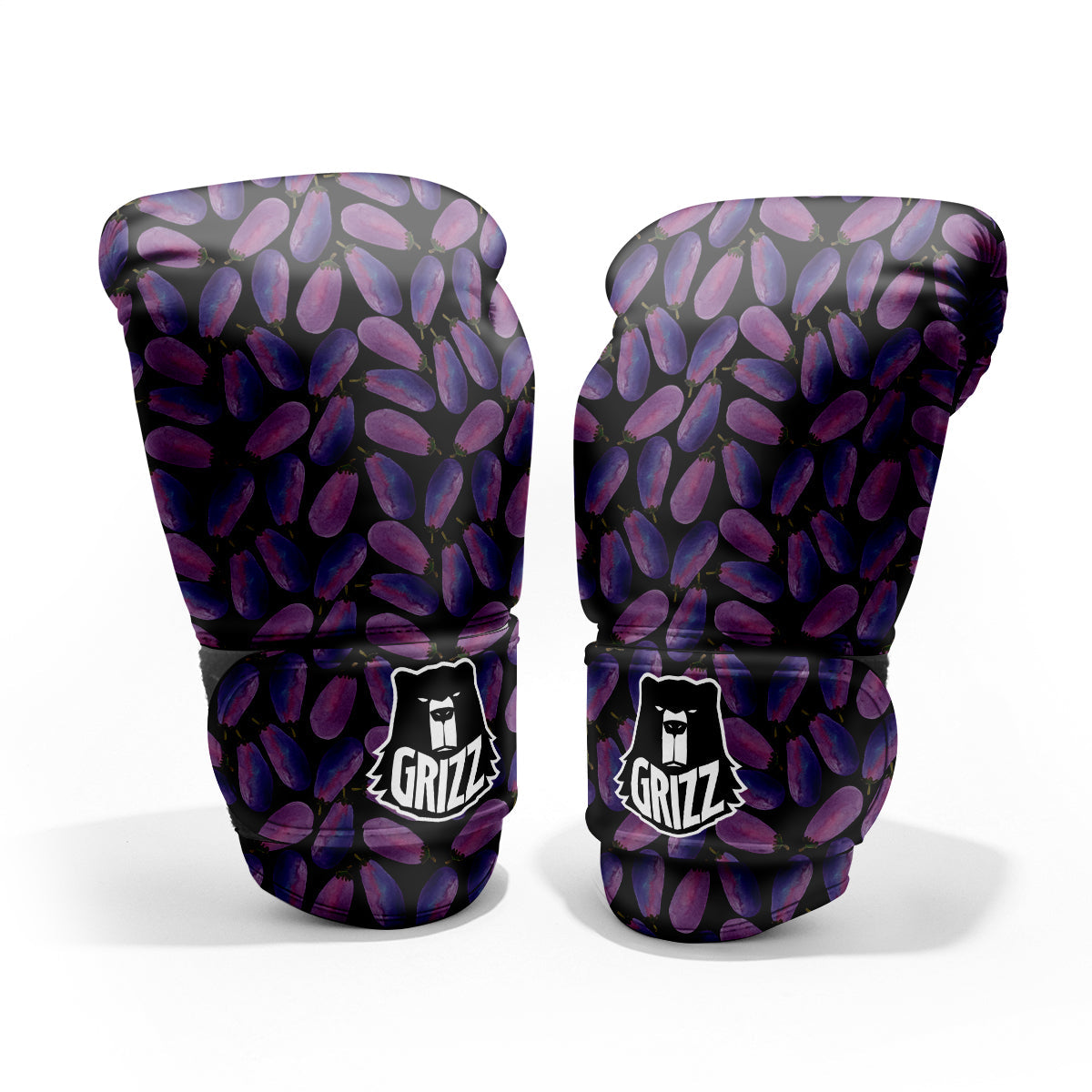 Eggplant Watercolor Print Pattern Pro Boxing Glove
