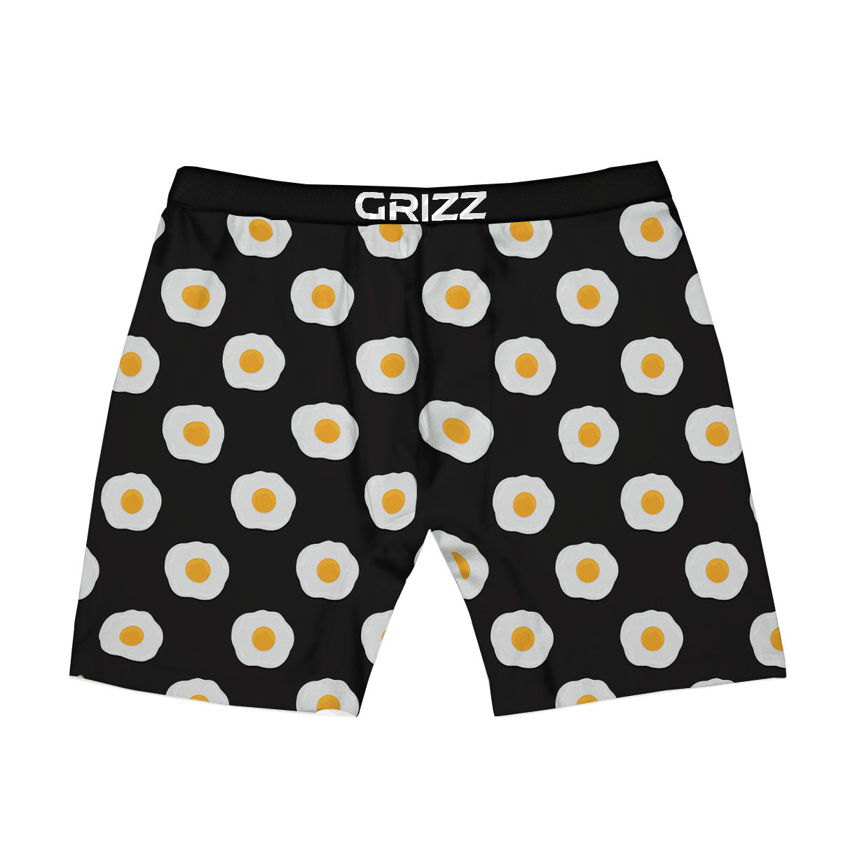 Eggs Black Fried Print Pattern Boxer Briefs-grizzshop