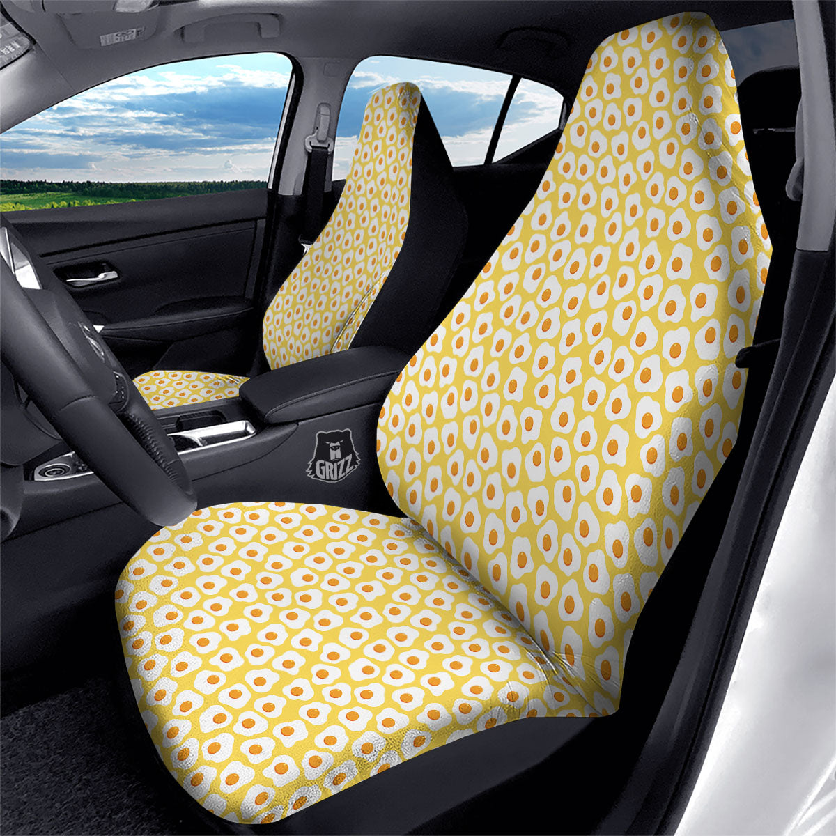 Eggs Print Pattern Car Seat Covers-grizzshop