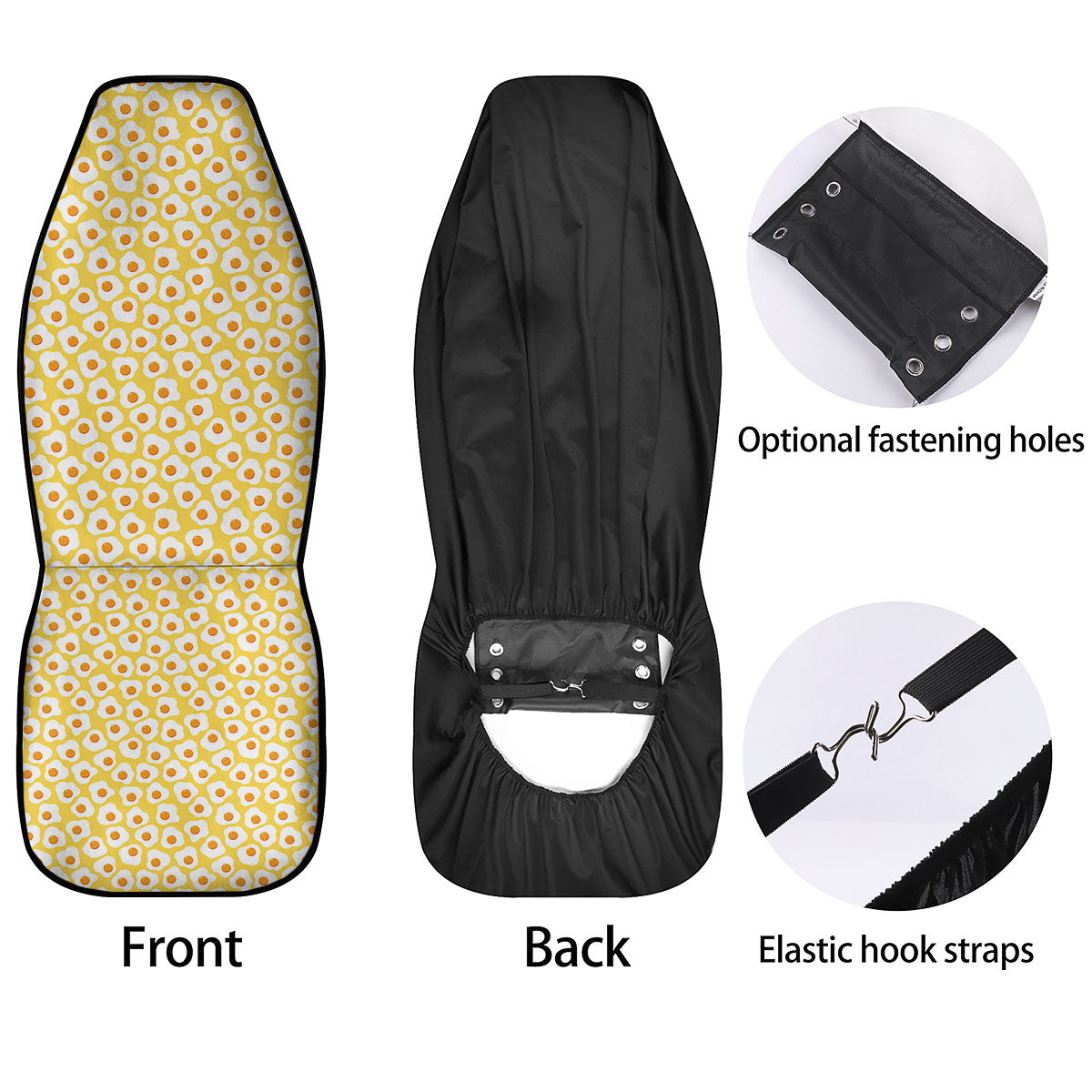 Eggs Print Pattern Car Seat Covers-grizzshop