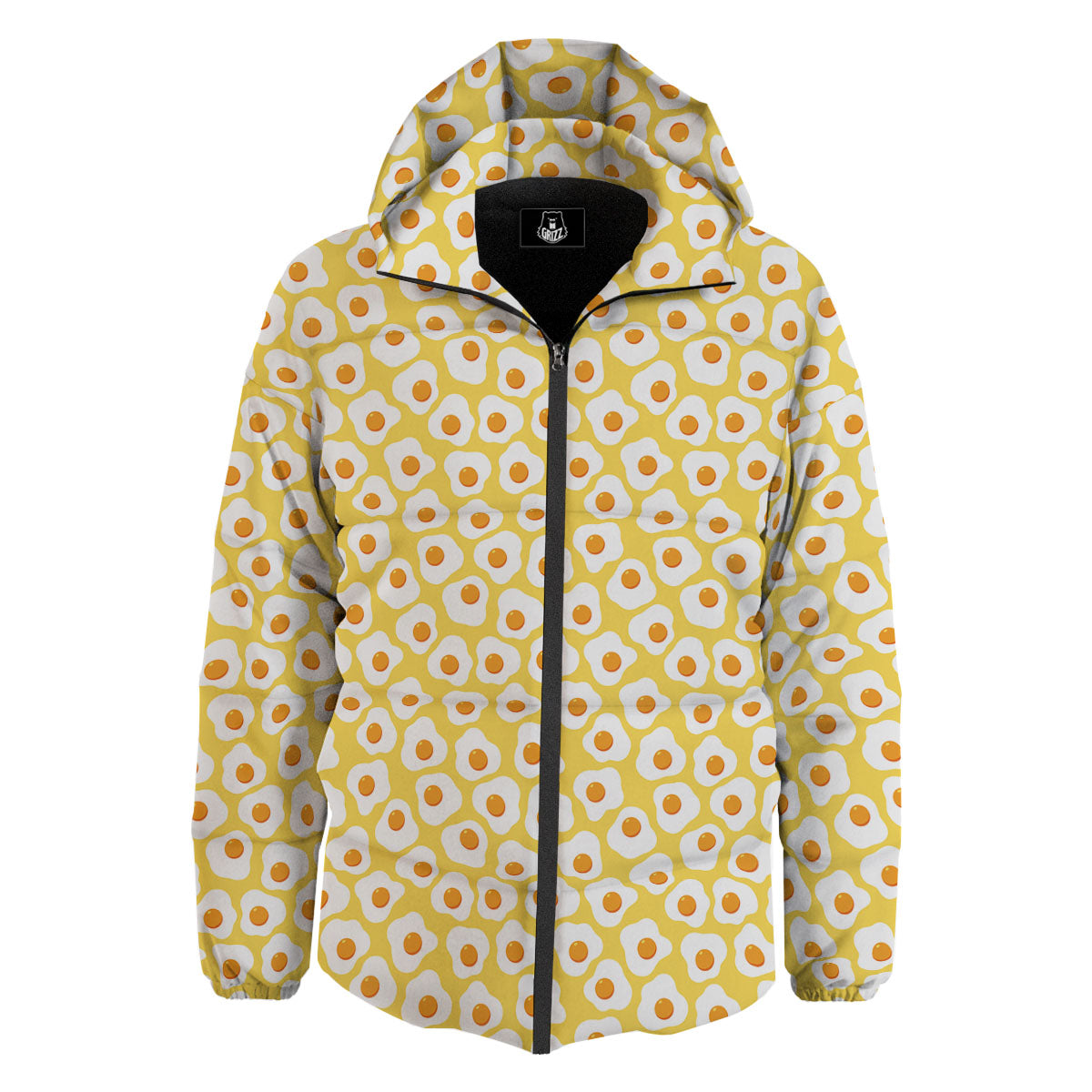Eggs Print Pattern Down Jacket-grizzshop