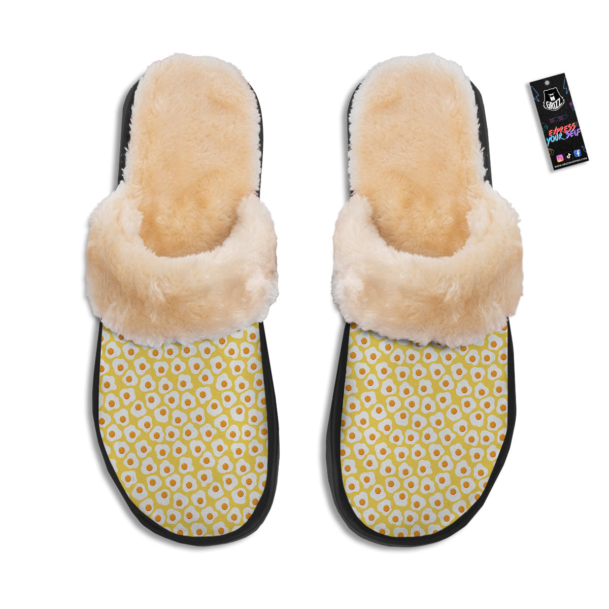 Eggs Print Pattern Slippers-grizzshop