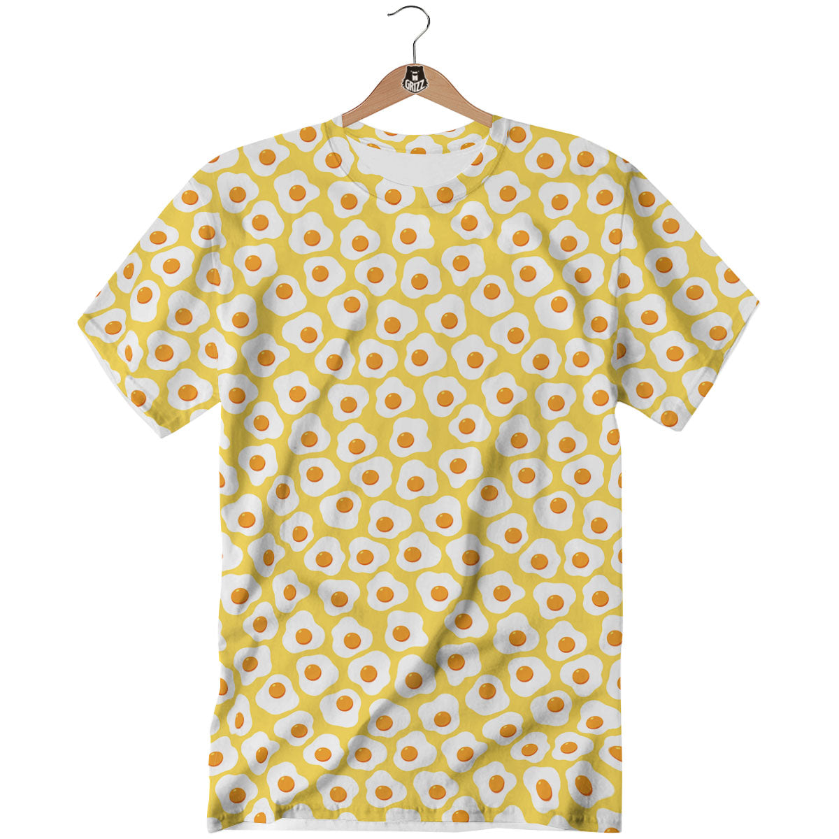 Eggs Print Pattern T-Shirt-grizzshop