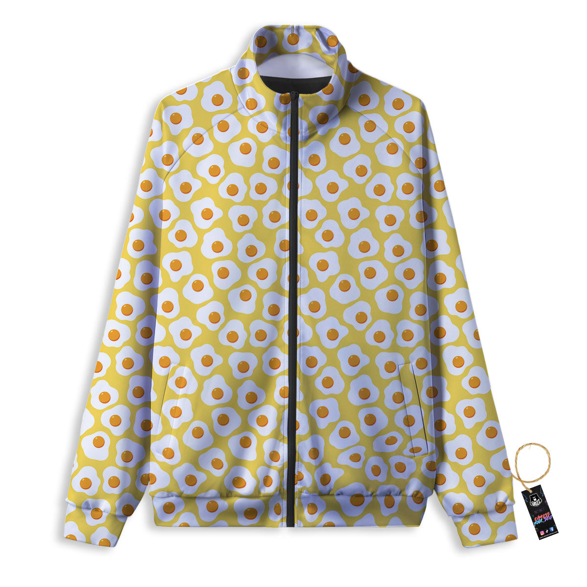 Eggs Print Pattern Track Jacket-grizzshop