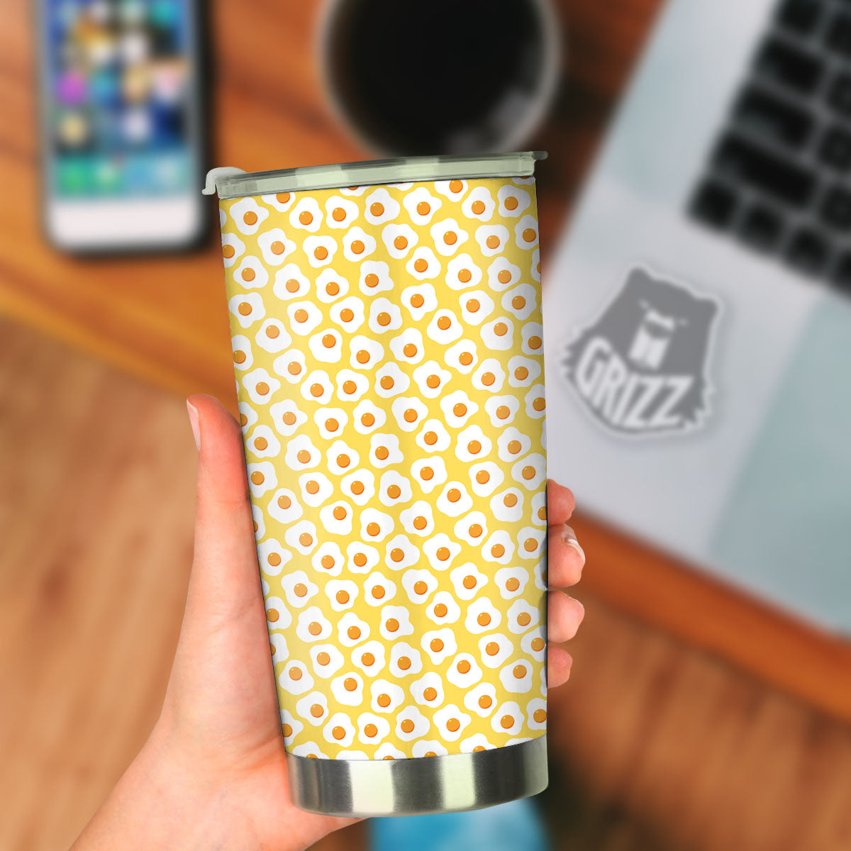 Eggs Print Pattern Tumbler-grizzshop