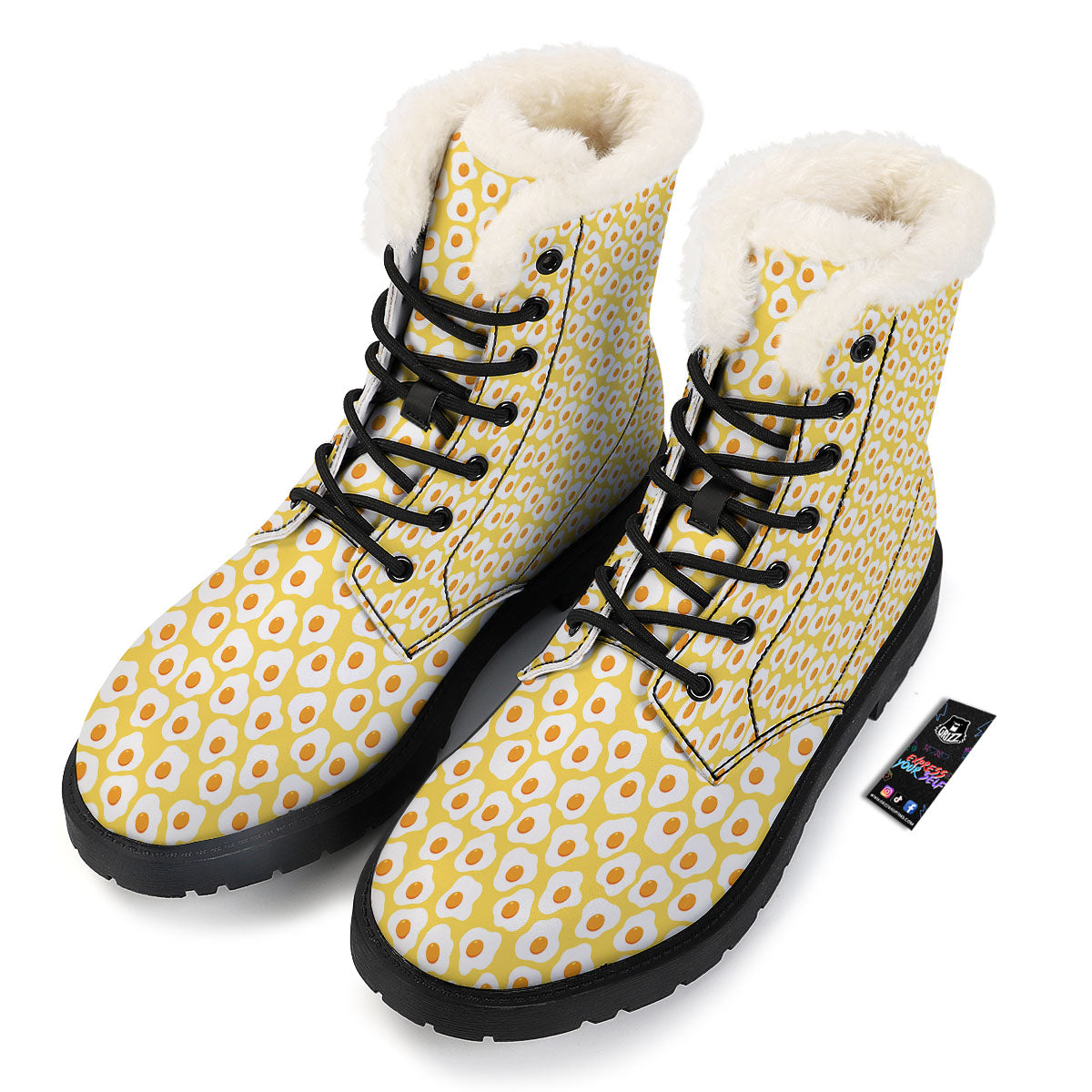 Eggs Print Pattern Winter Boots-grizzshop