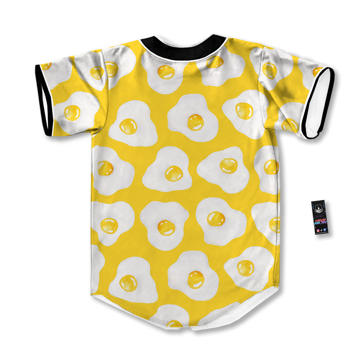 Eggs Yellow Print Pattern Baseball Jersey-grizzshop