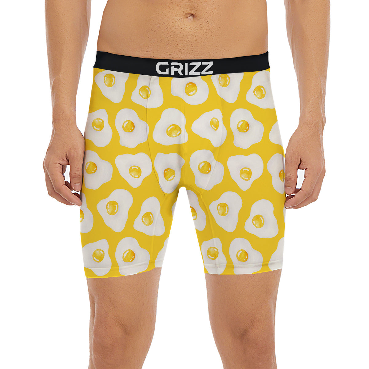 Eggs Yellow Print Pattern Boxer Briefs-grizzshop