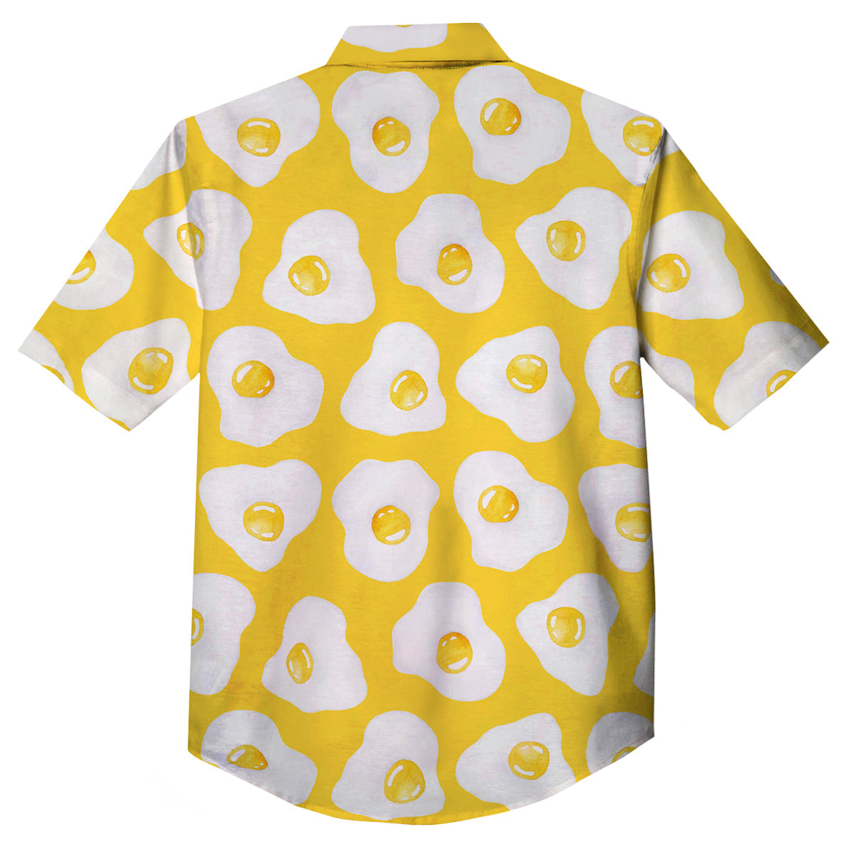 Eggs Yellow Print Pattern Button Up Shirt-grizzshop