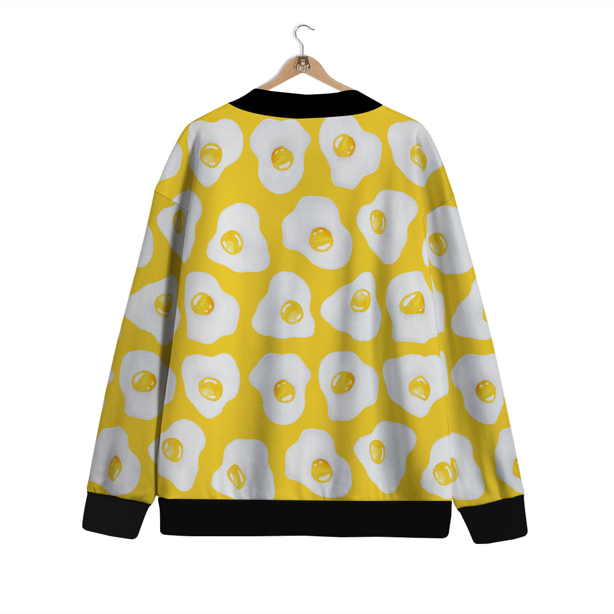 Eggs Yellow Print Pattern Cardigan-grizzshop