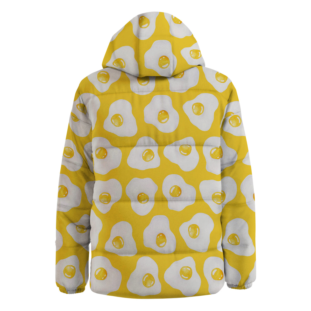 Eggs Yellow Print Pattern Down Jacket-grizzshop