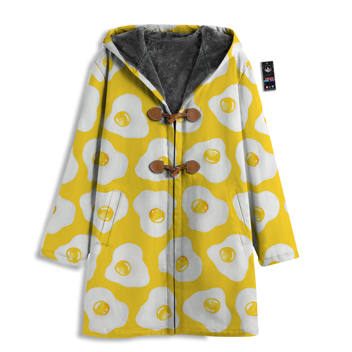 Eggs Yellow Print Pattern Men's Windbreaker Jacket-grizzshop