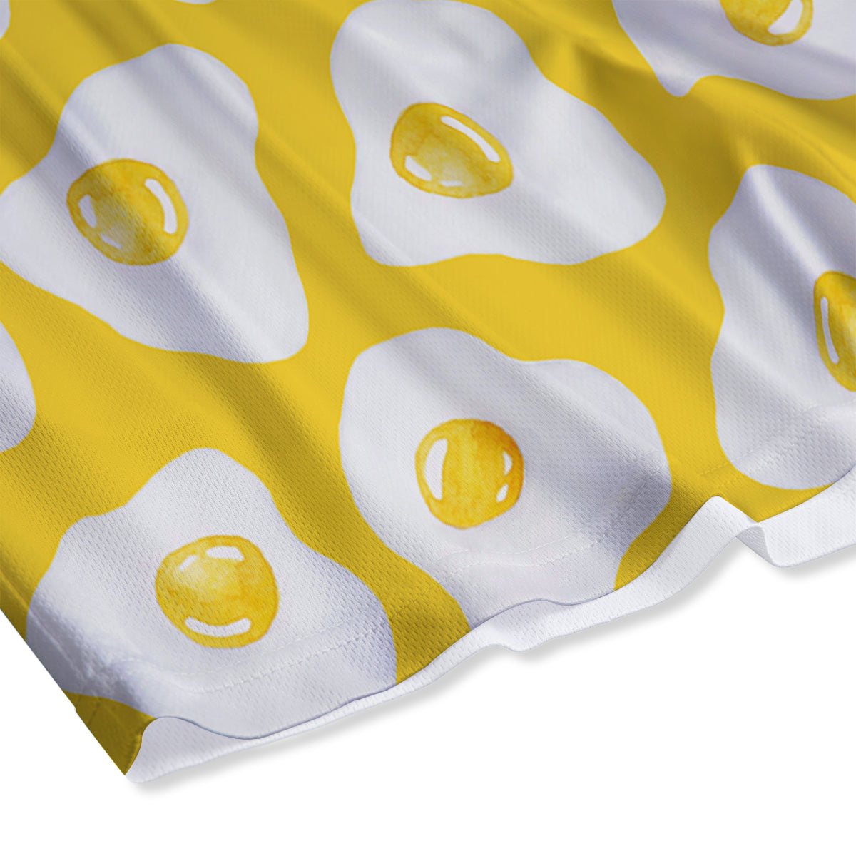 Eggs Yellow Print Pattern Mesh Shorts