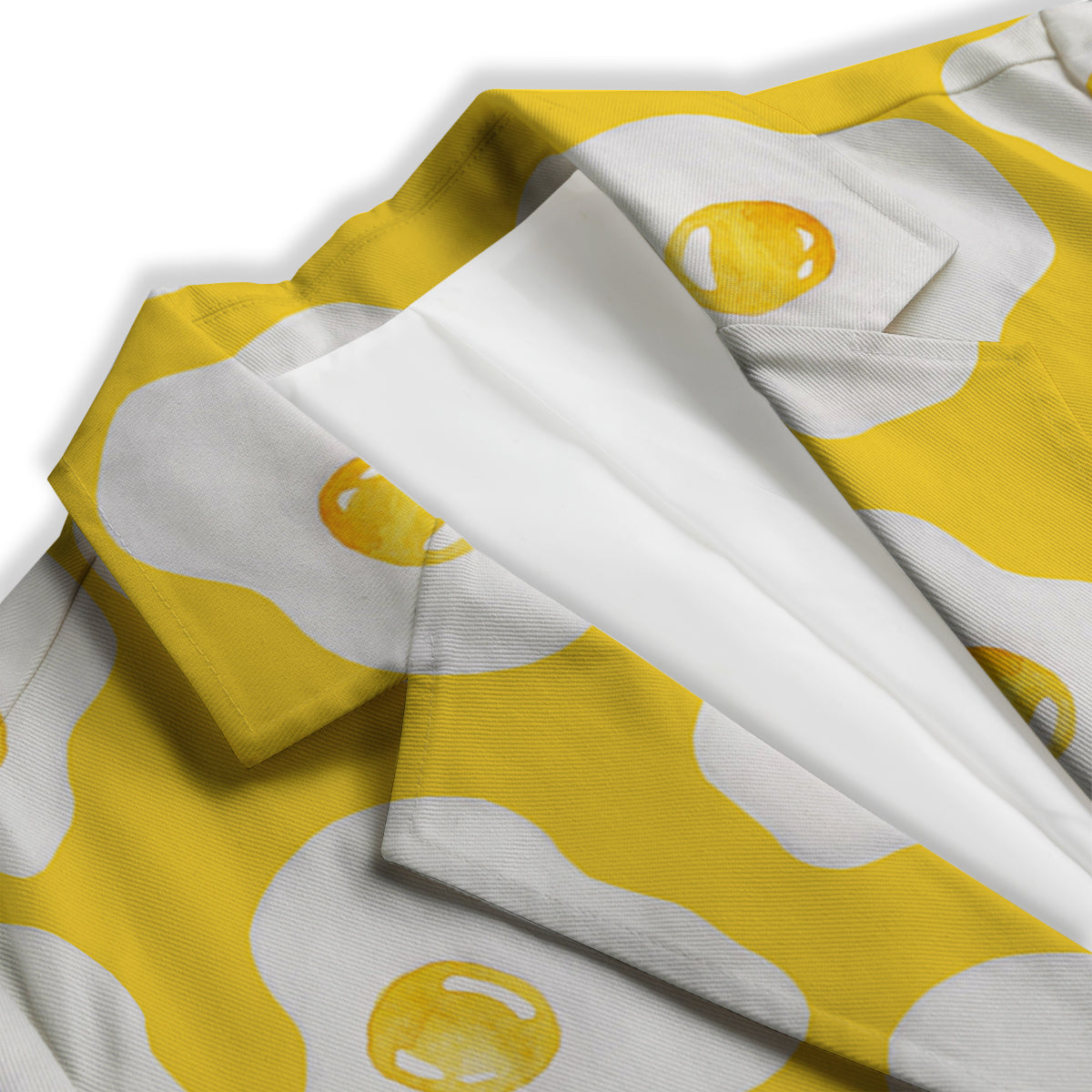 Eggs Yellow Print Pattern Women's Blazer-grizzshop