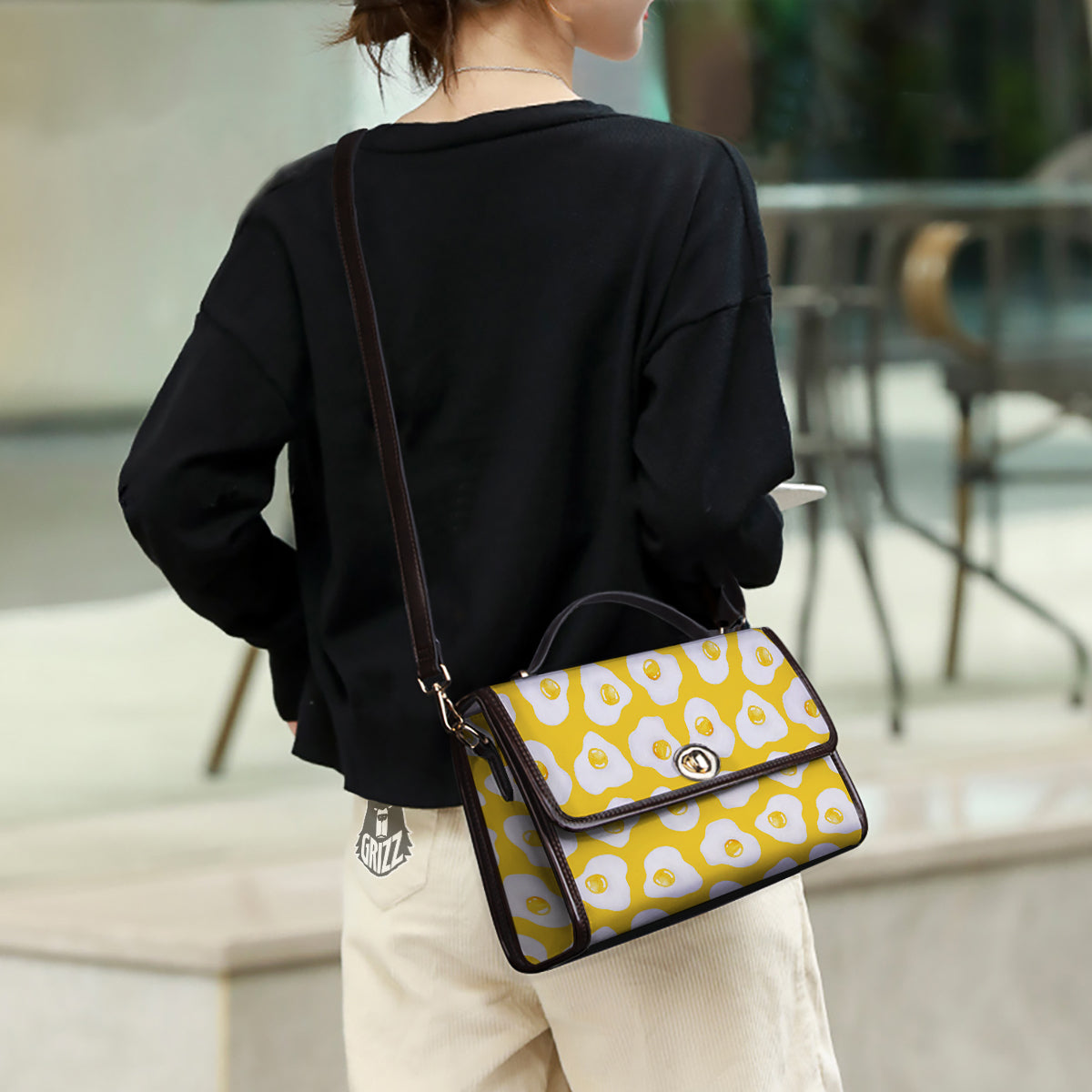 Eggs Yellow Print Pattern Women's Satchel Bag