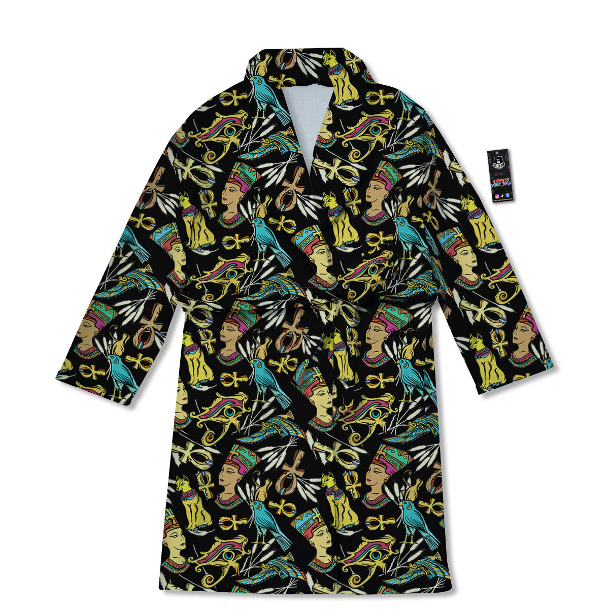Egypt Ancient Print Pattern Bathrobe-grizzshop