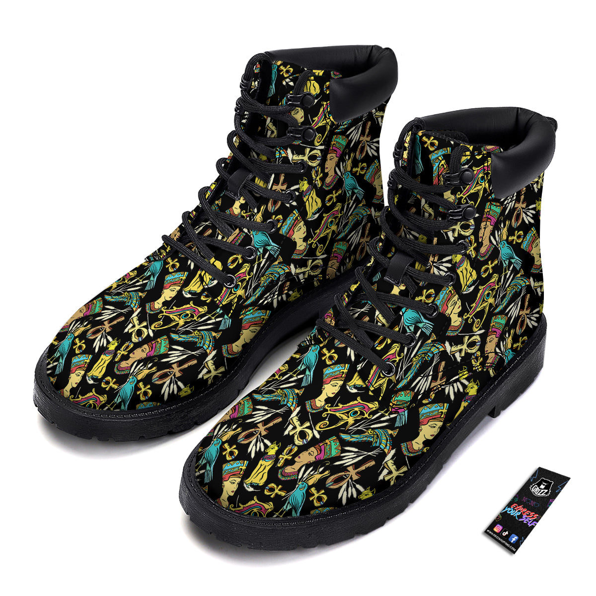 Egypt Ancient Print Pattern Boots-grizzshop