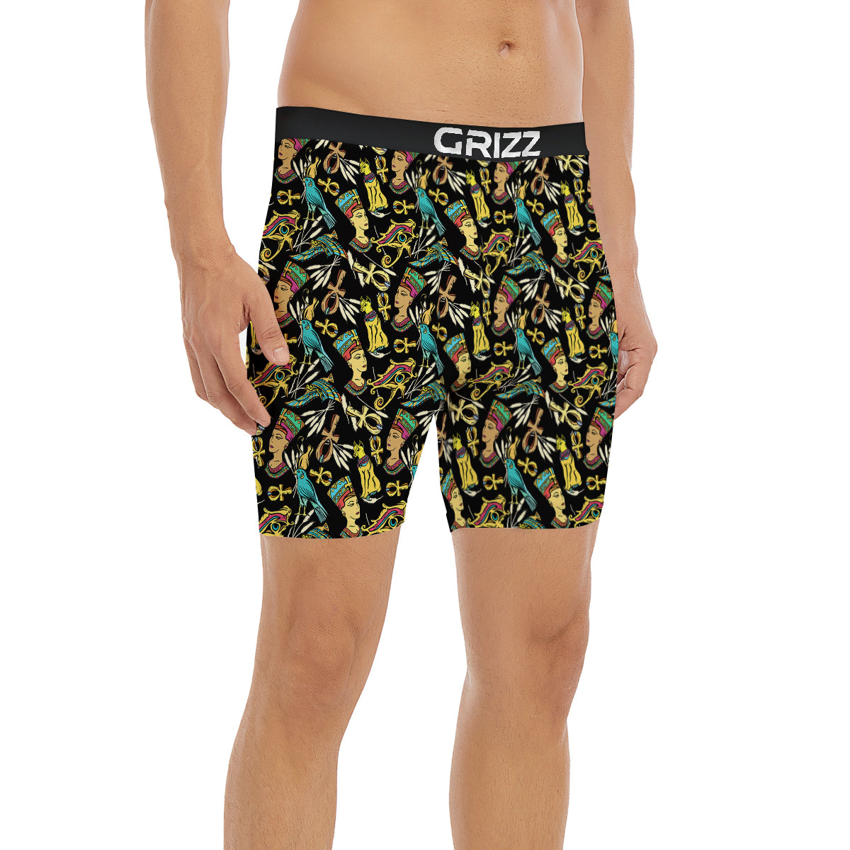 Egypt Ancient Print Pattern Boxer Briefs-grizzshop