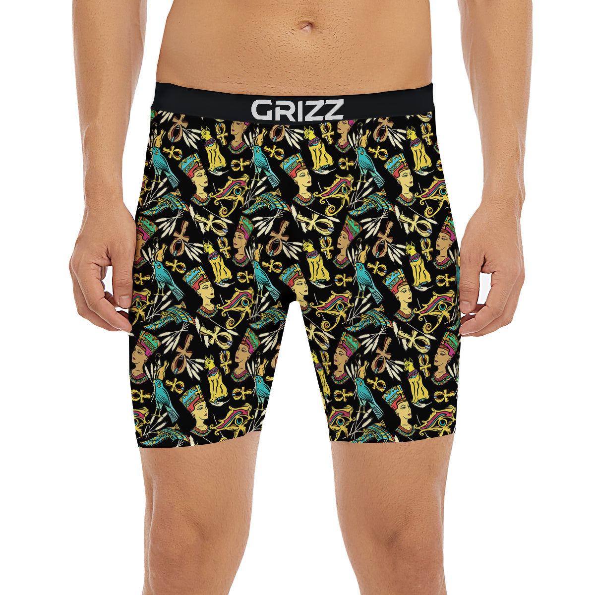 Egypt Ancient Print Pattern Boxer Briefs-grizzshop