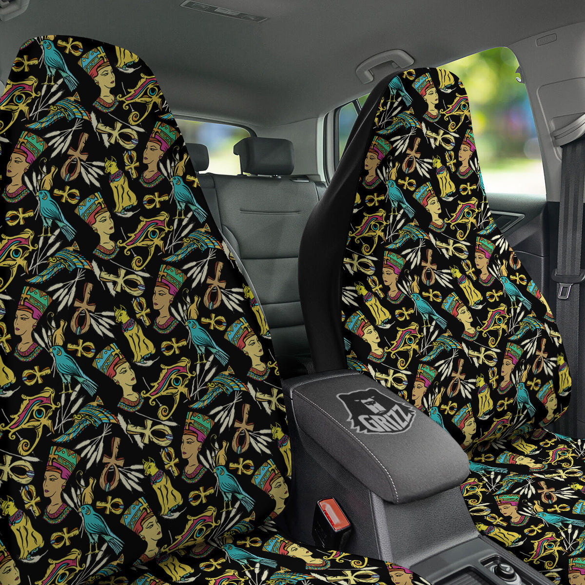 Egypt Ancient Print Pattern Car Seat Covers-grizzshop