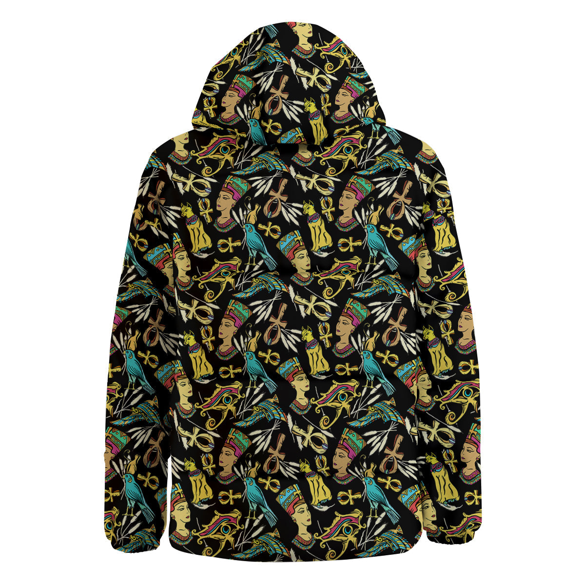 Egypt Ancient Print Pattern Down Jacket-grizzshop
