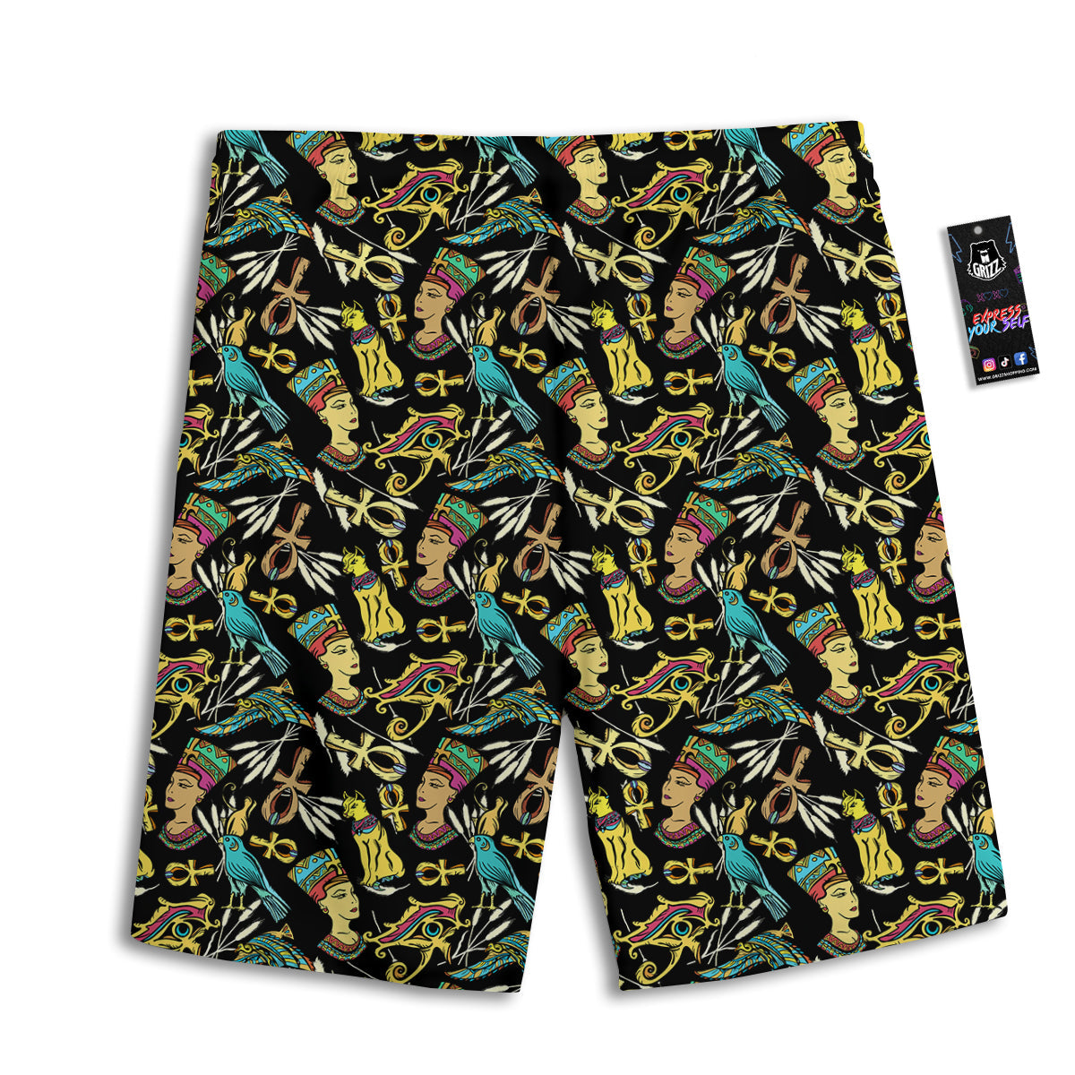 Egypt Ancient Print Pattern Men's Athletic Shorts