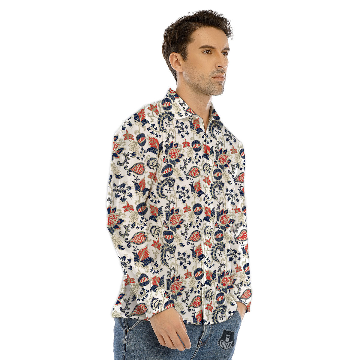 Egypt Ancient Print Pattern Men's Dress Shirts-grizzshop