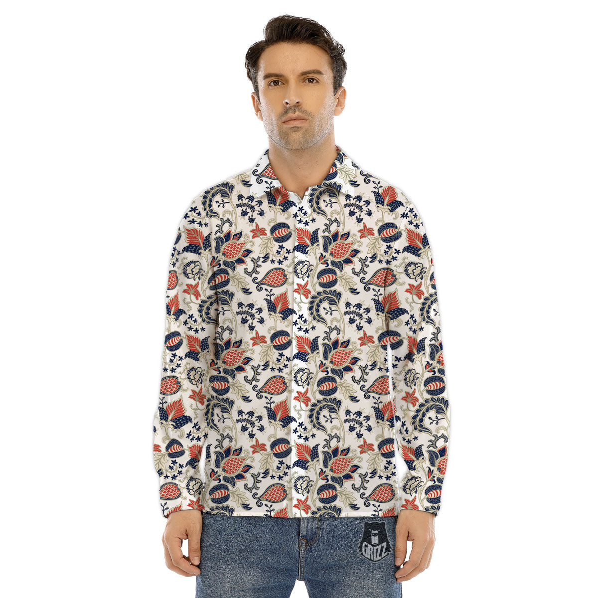 Egypt Ancient Print Pattern Men's Dress Shirts-grizzshop