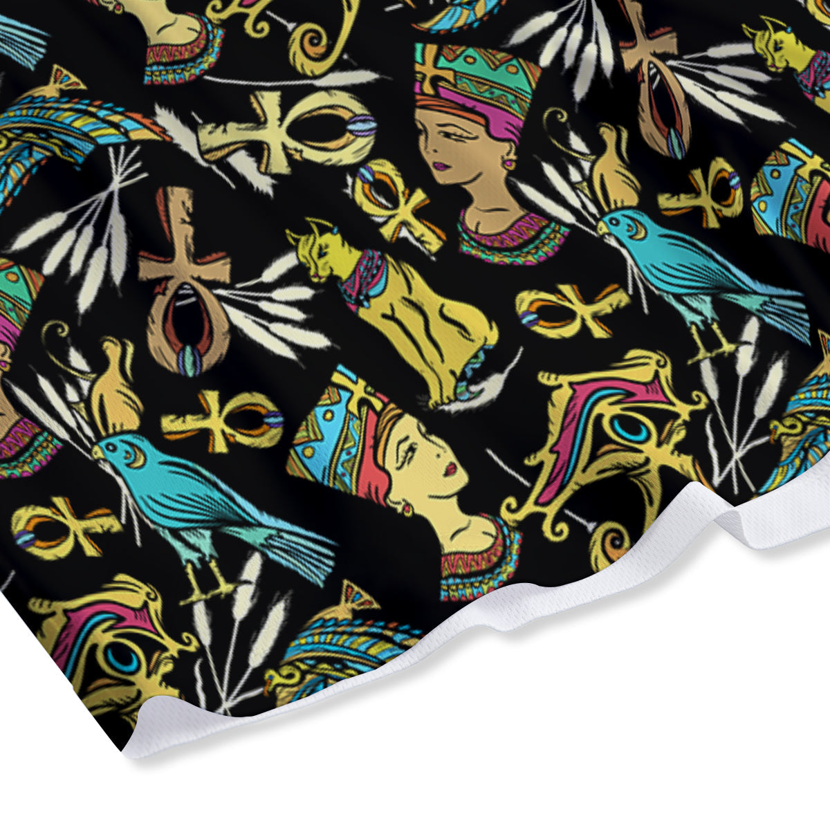 Fossil Dino Skeleton Print Pattern Mesh Shorts