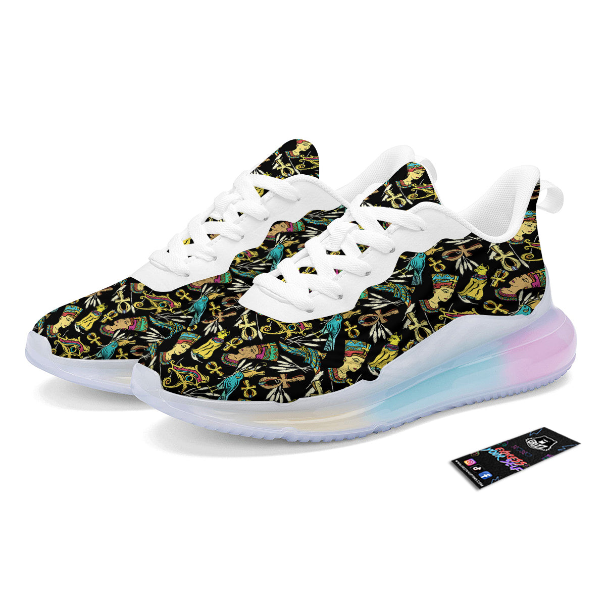 Egypt Ancient Print Pattern Running Sneakers-grizzshop