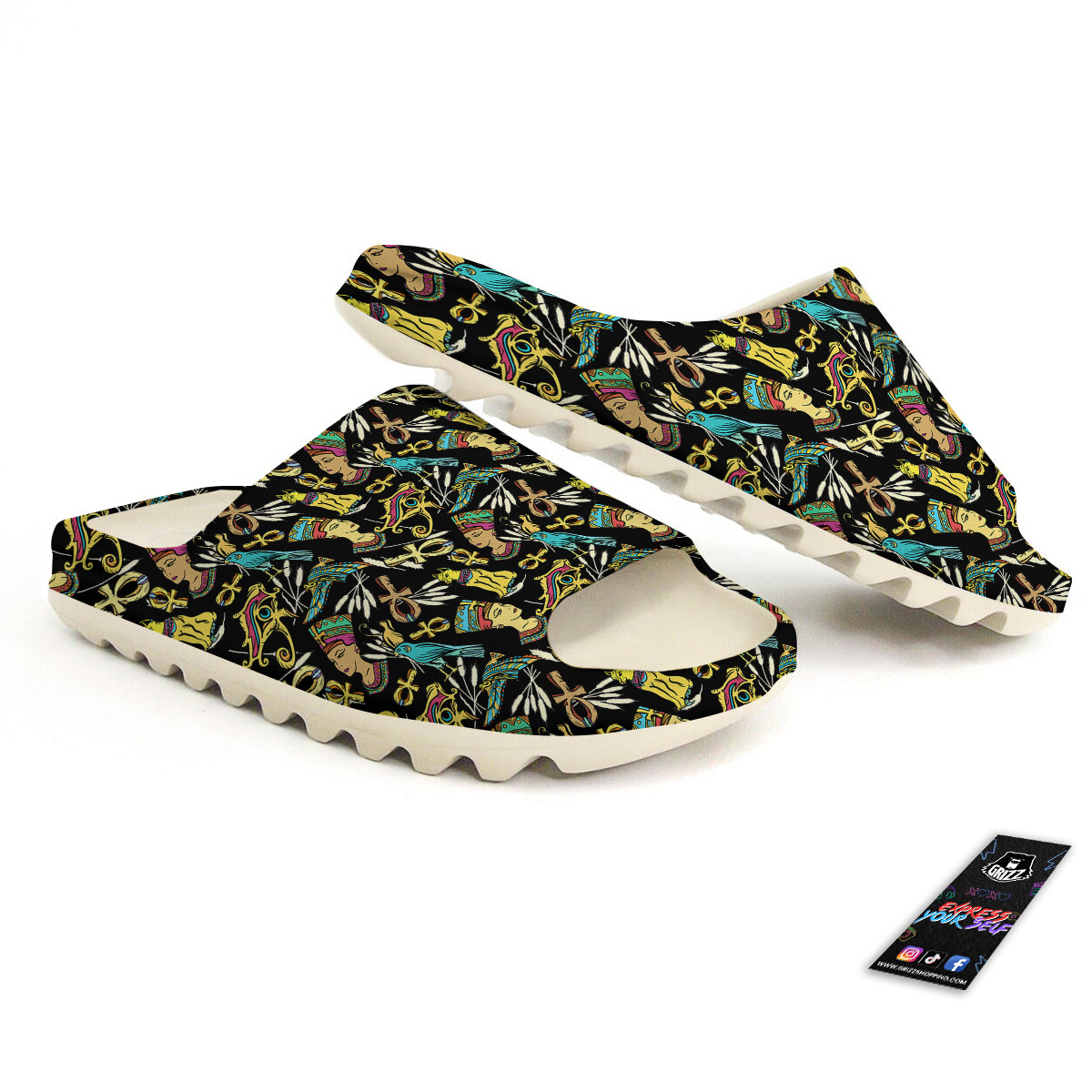 Egypt Ancient Print Pattern Sandals-grizzshop