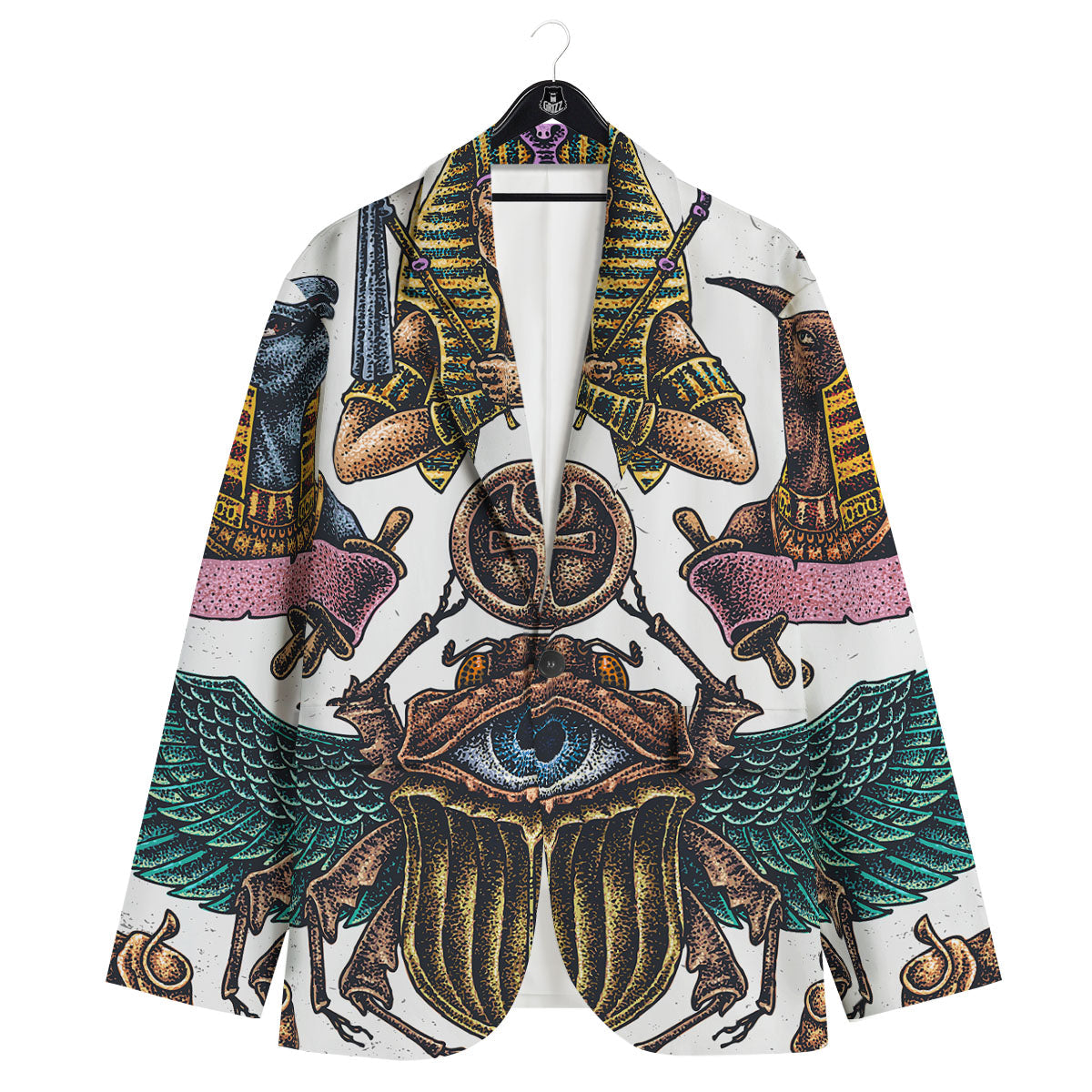 Egypt Hand Drawn Print Men's Sport Coat-grizzshop