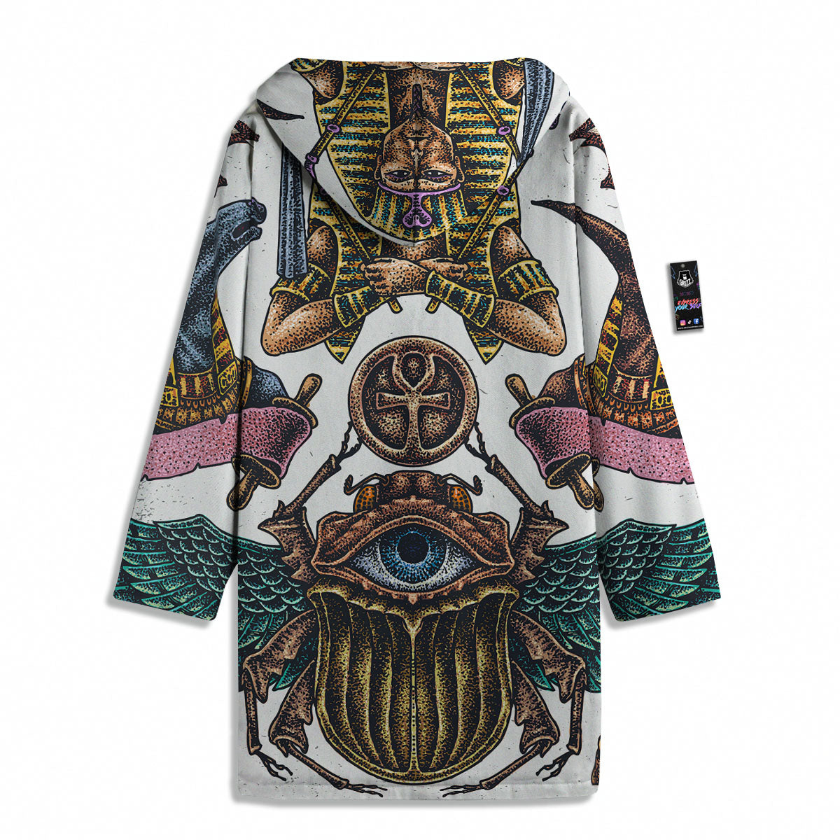 Egypt Hand Drawn Print Men's Windbreaker Jacket-grizzshop