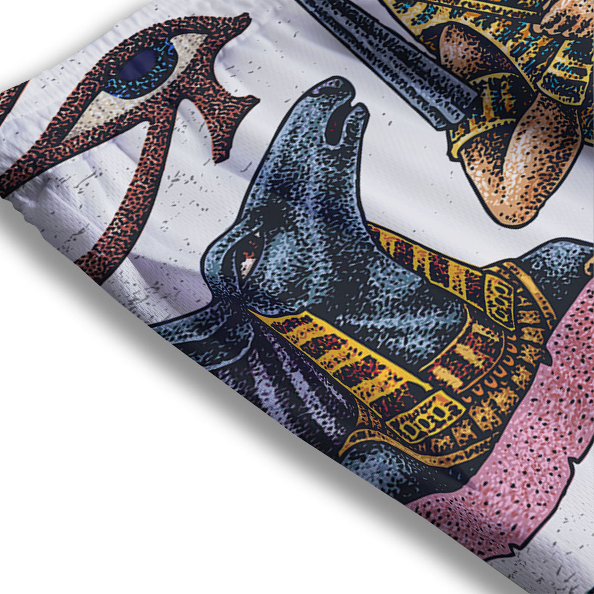 Fossil Dinosaur Print Pattern Mesh Shorts