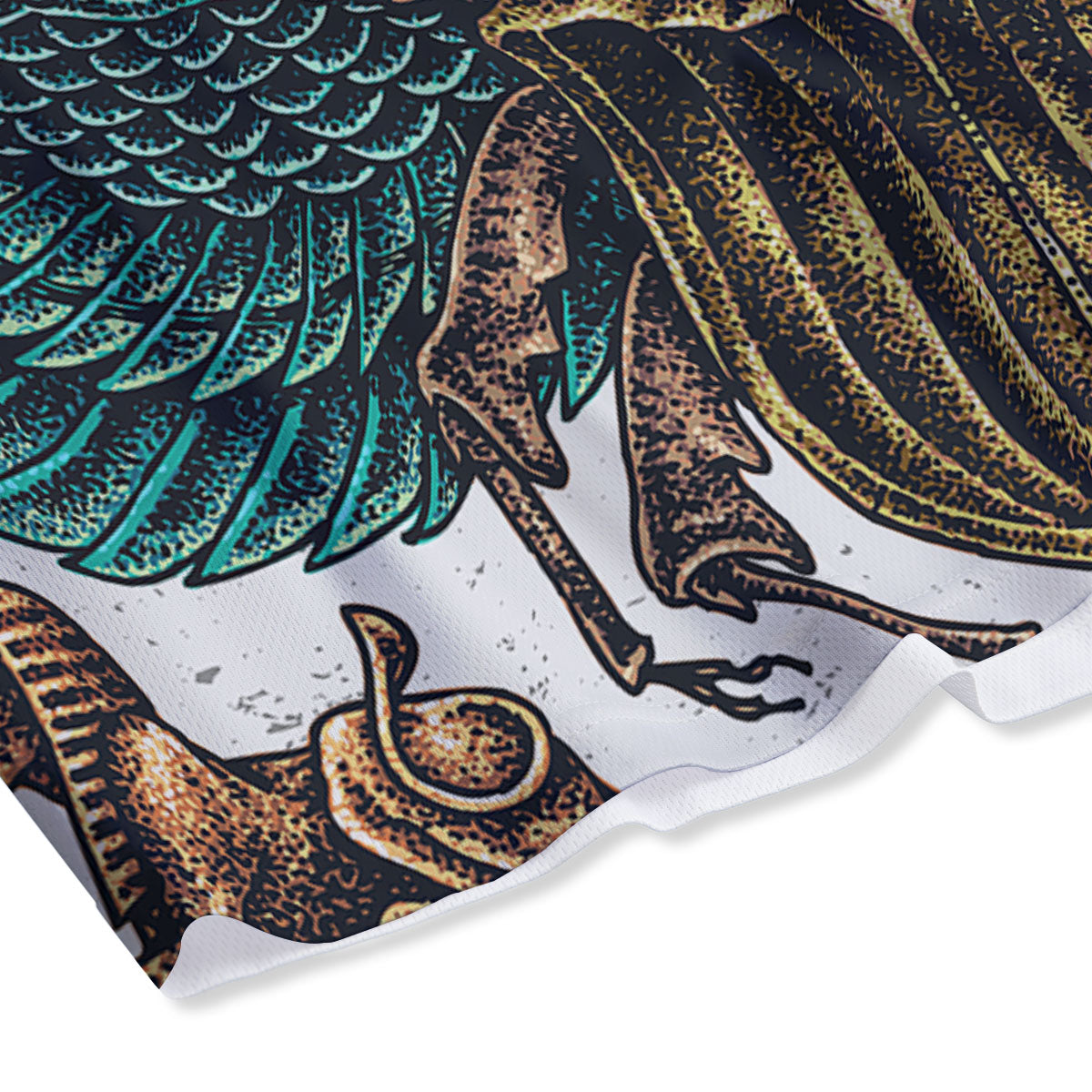 Fossil Dinosaur Print Pattern Mesh Shorts