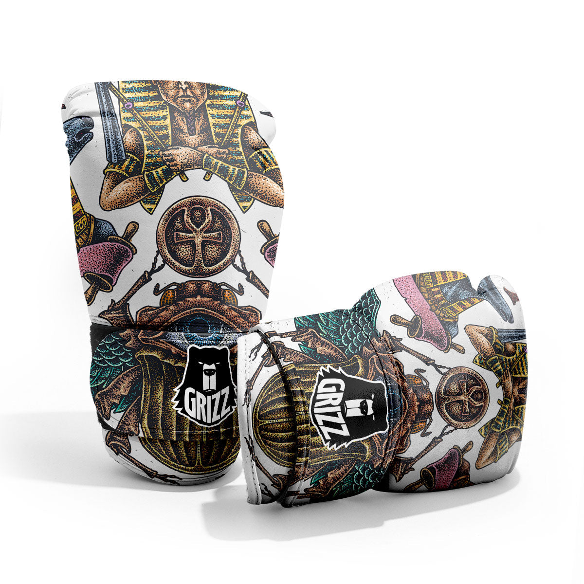 Egypt Hand Drawn Print Pro Boxing Glove
