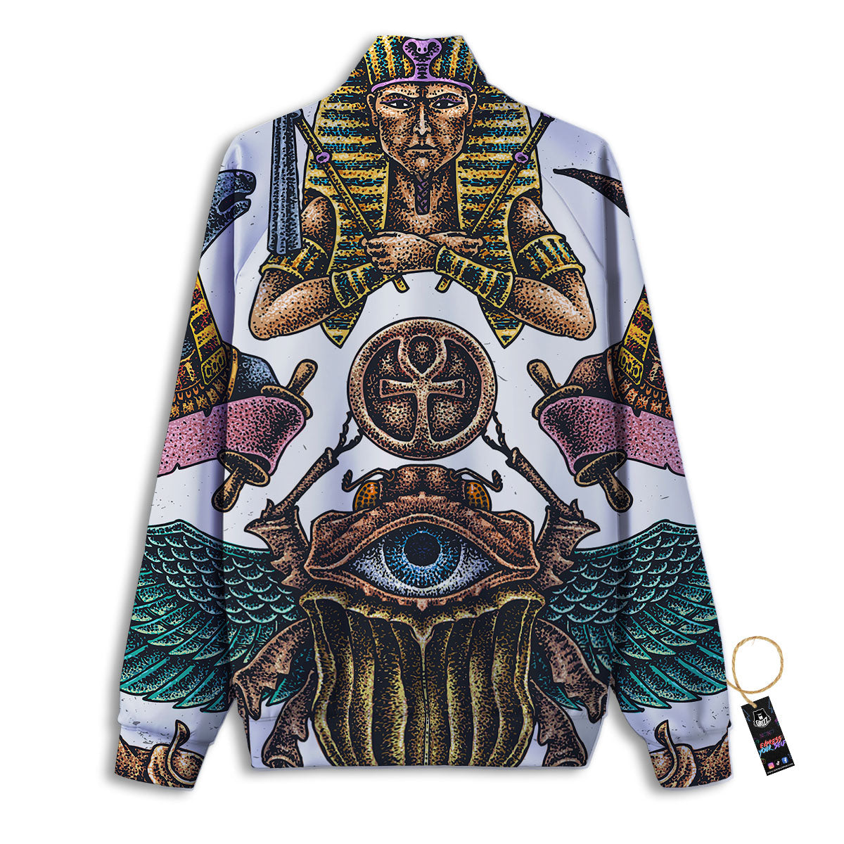 Egypt Hand Drawn Print Track Jacket-grizzshop