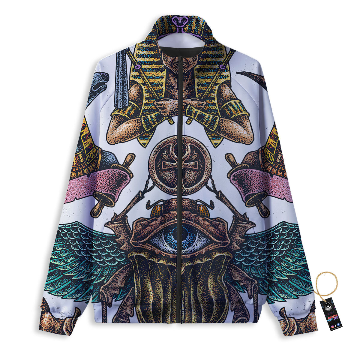 Egypt Hand Drawn Print Track Jacket-grizzshop