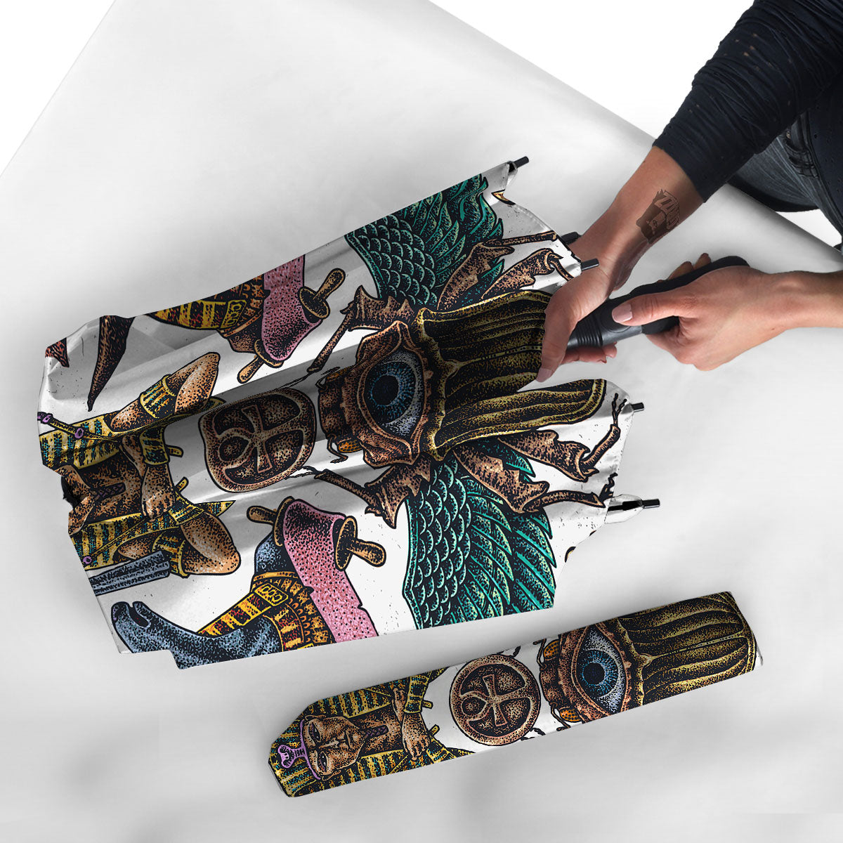 Egypt Hand Drawn Print Umbrella-grizzshop