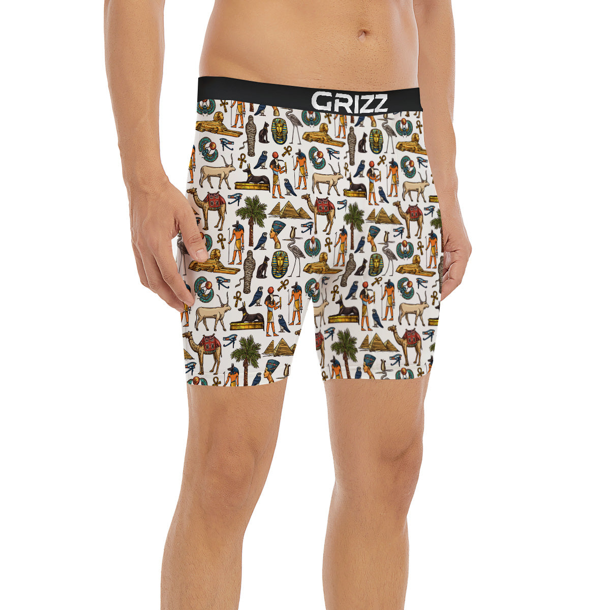 Egypt Religion Symbols Print Pattern Boxer Briefs-grizzshop