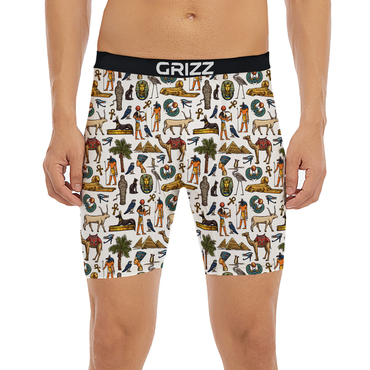 Egypt Religion Symbols Print Pattern Boxer Briefs-grizzshop
