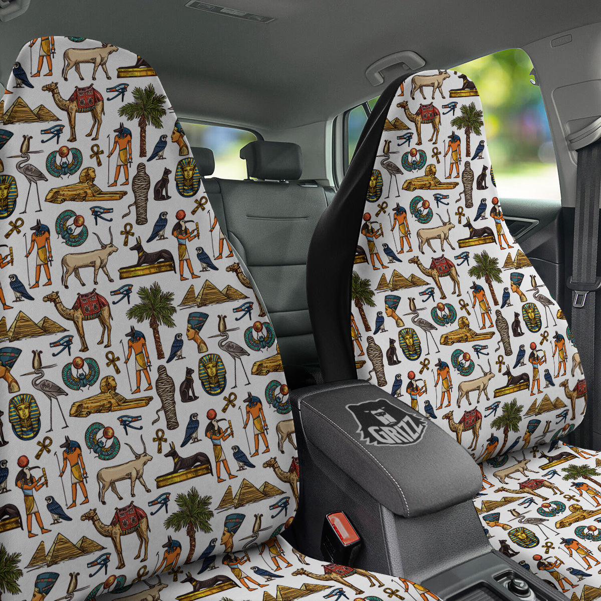 Egypt Religion Symbols Print Pattern Car Seat Covers-grizzshop