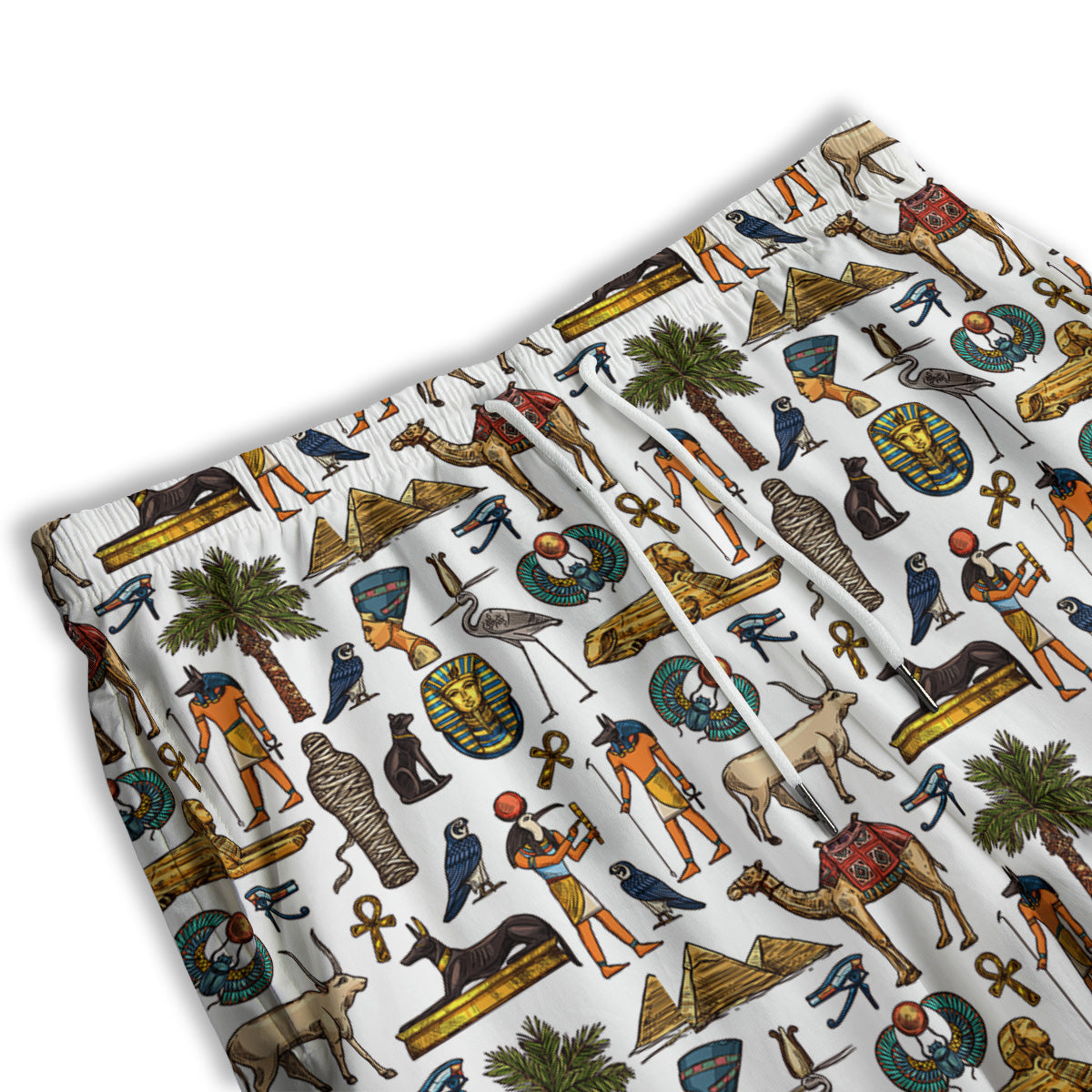 Egypt Religion Symbols Print Pattern Men's Athletic Shorts