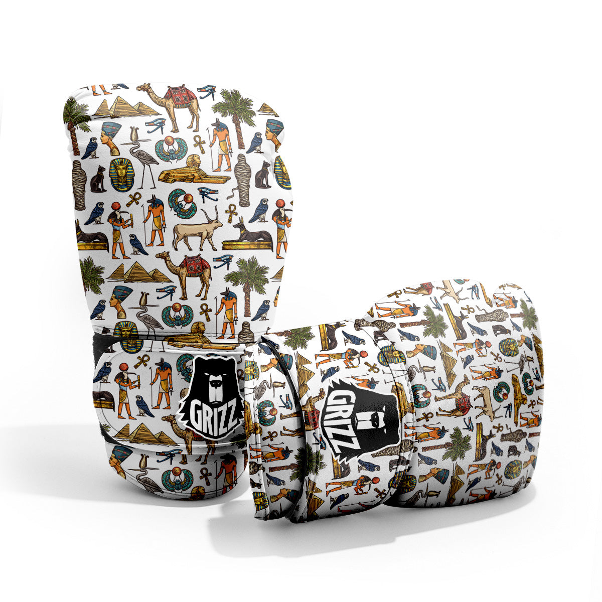 Egypt Religion Symbols Print Pattern Pro Boxing Glove
