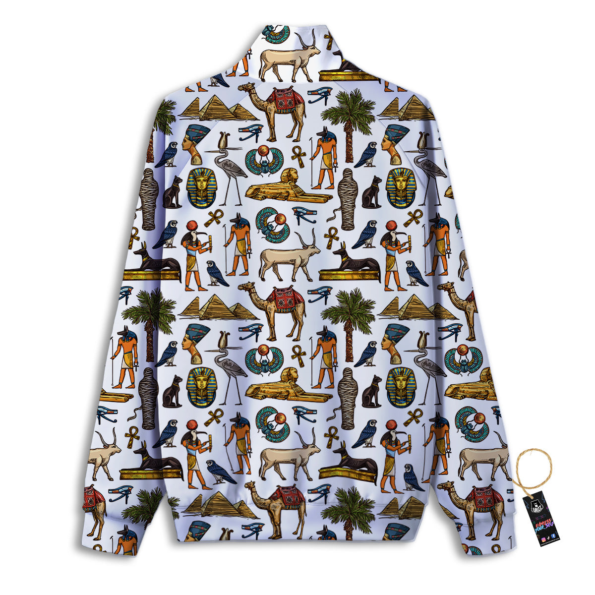 Egypt Religion Symbols Print Pattern Track Jacket-grizzshop