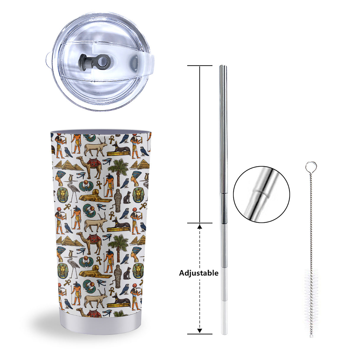 Egypt Religion Symbols Print Pattern Tumbler-grizzshop